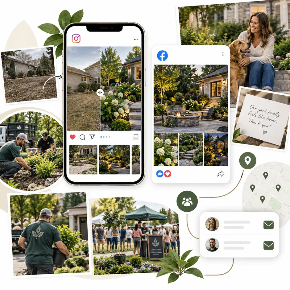 Social media marketing for landscaping