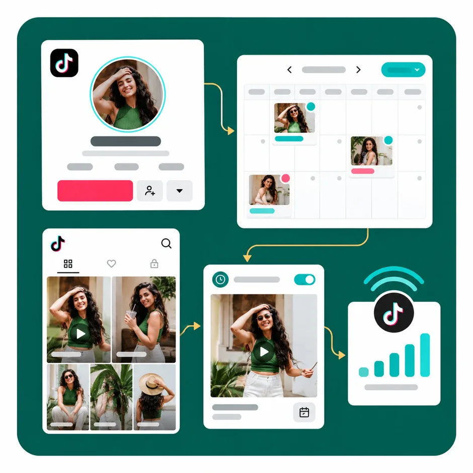 TikTok profile optimization and content calendar