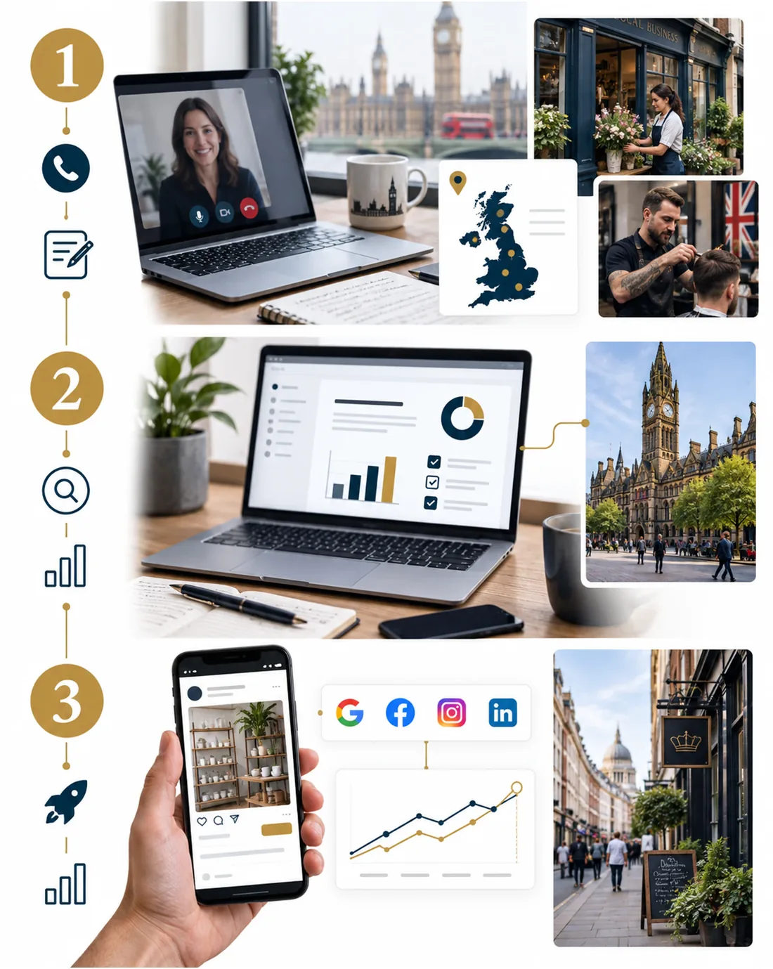 Get started with a digital marketing consultant in the UK in three easy steps
