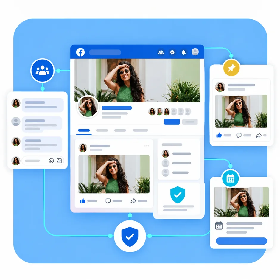 Facebook group activation and moderation