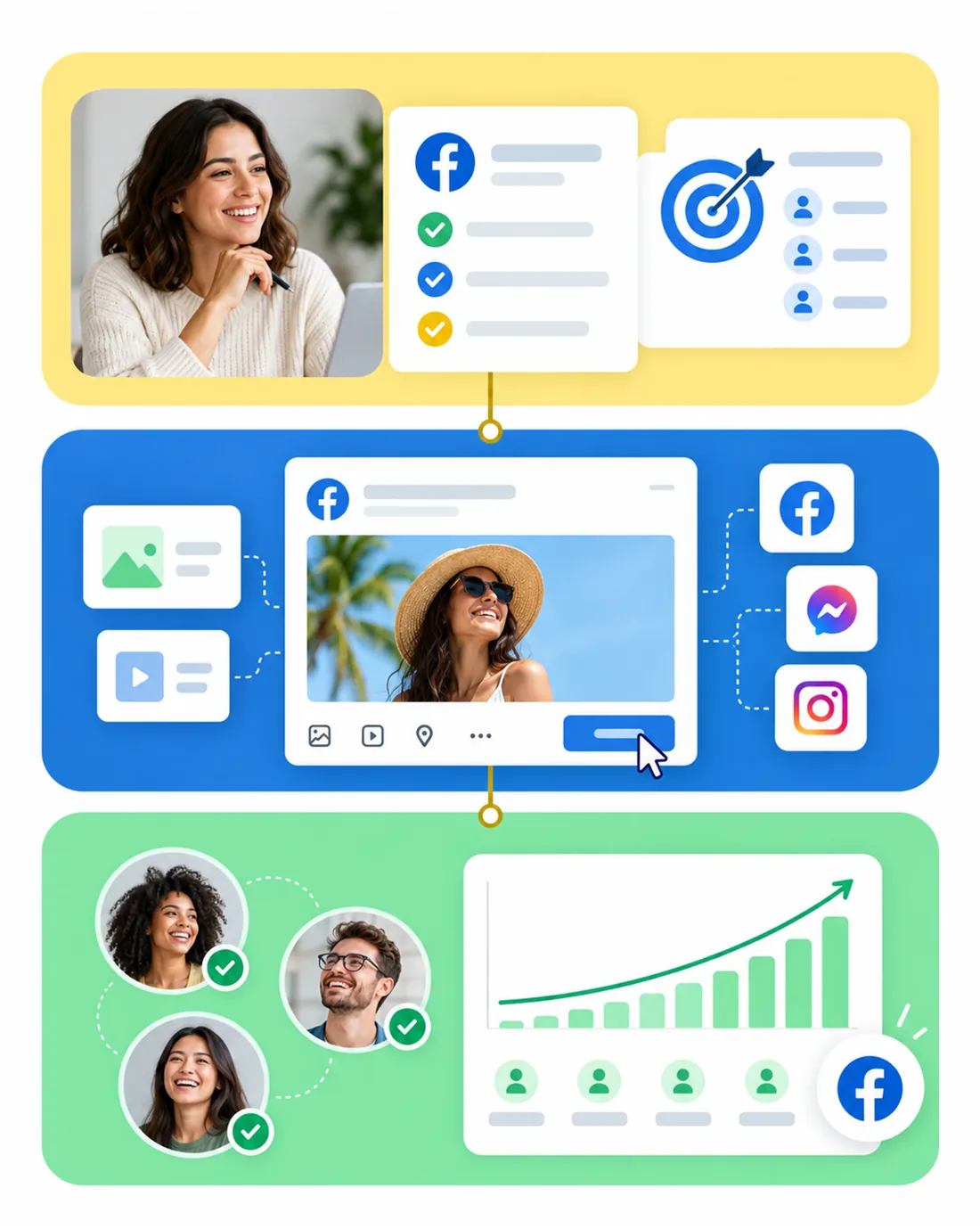 Get started with Facebook marketing strategy in three easy steps