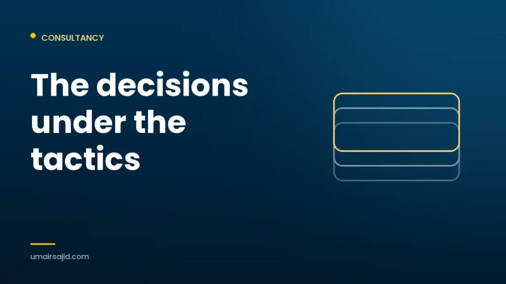 The decisions under the tactics - social media marketing guide by Umair Sajid